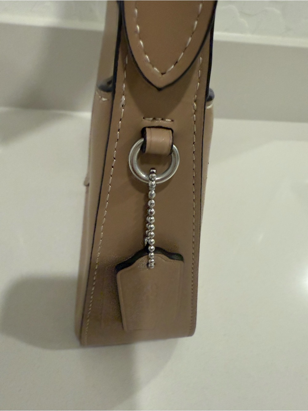 Coach Eliza Shoulder Bag in Tan and Silver Hardware - Picture 5 of 10